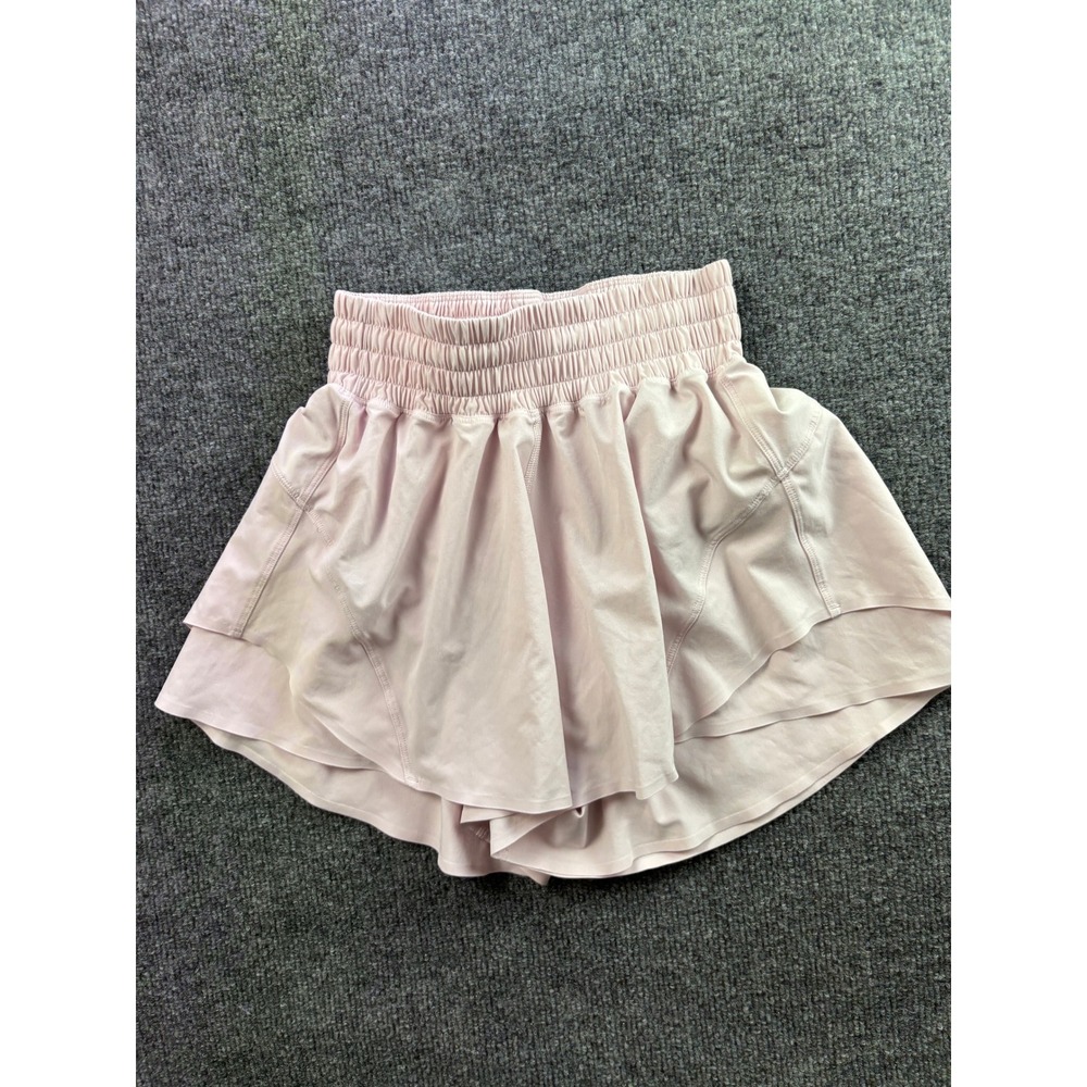 Lululemon Court Rival Shorts Womens XXXS Pink Smocked Waist Tiered LW7DENS